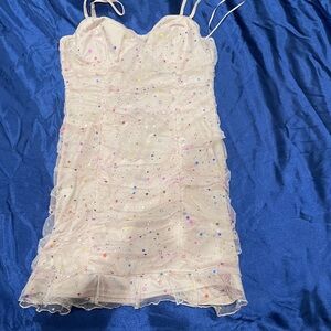 sparky pink body con dress